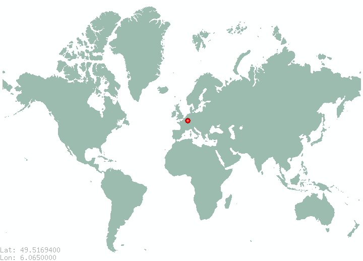 Huncherange in world map